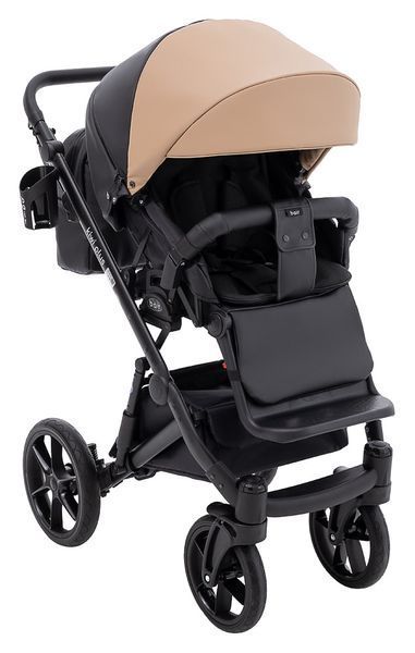 Коляска 2 в 1 Bair Kiwi Plus ECO BKP-18/15 капучино / чорний 680897 фото