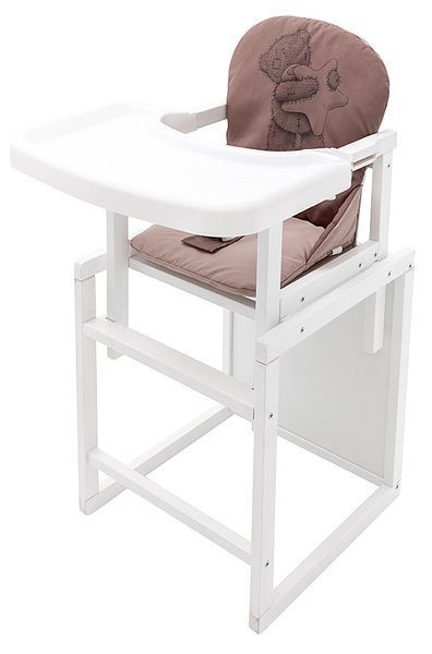 Стільчик-трансформер Babyroom Вінні-240 білий шоколад / капучино (ведмедик і зірка) 680575 фото