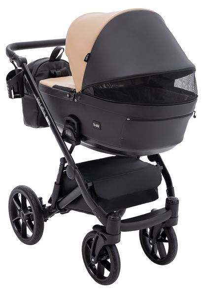 Коляска 2 в 1 Bair Kiwi Plus ECO BKP-18/15 капучино / чорний 680897 фото