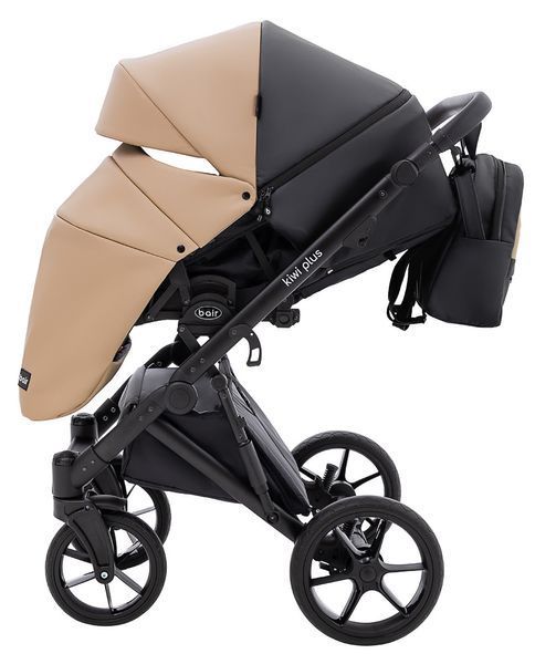 Коляска 2 в 1 Bair Kiwi Plus ECO BKP-18/15 капучино / чорний 680897 фото