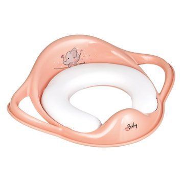 Накладка на унітаз м'яка Maltex Minimal Padded toilet trainer seat - Elephant 6130_41 pink (рожевий) 681159 фото