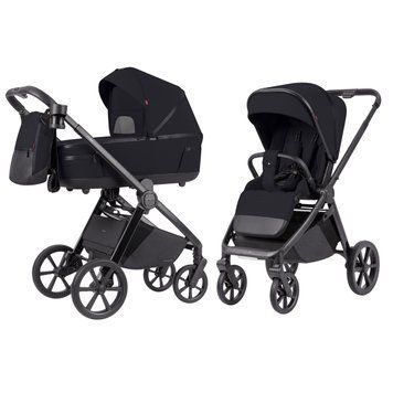 Коляска універсальна CARRELLO Omega CRL-6540/1 Cosmo Black (2in1) + adapters /1/ 105772 фото