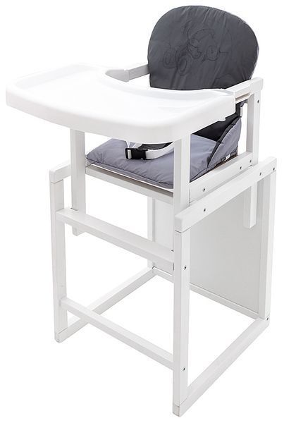 Стульчик-трансформер Babyroom Винни-240 белый графит / серый (мишка с будильником) 680579 фото