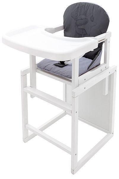 Стульчик-трансформер Babyroom Винни-240 белый графит / серый (мишка и звезда) 680580 фото