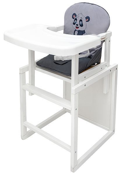 Стільчик-трансформер Babyroom Пеппі-240 білий сірий / графіт (панда) 681010 фото
