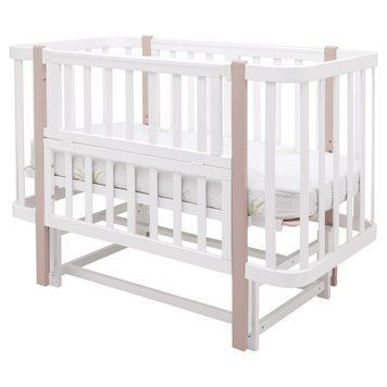 Ліжко Babyroom Місяць LU-2 маятник білий / капучино 681891 фото