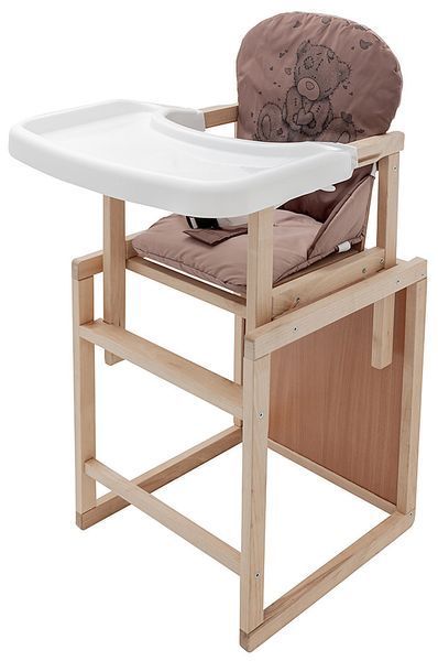 Стульчик-трансформер Babyroom Винни-230 eko шоколад / капучино (мишка с сердцем) 680571 фото