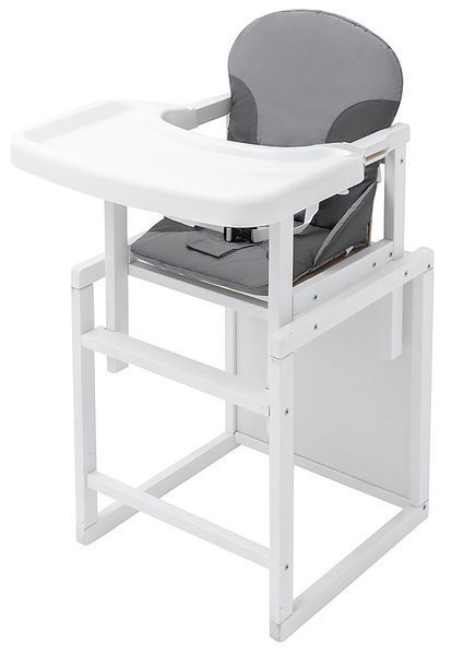 Стільчик-трансформер Babyroom Поні-240 білий сірий / графіт 626016 фото