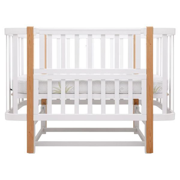 Ліжко Babyroom Місяць LU-2 маятник білий / натуральний 681892 фото