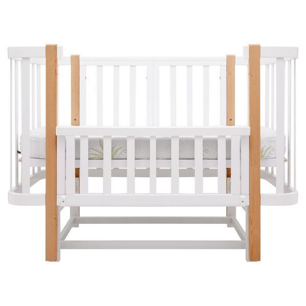 Ліжко Babyroom Місяць LU-2 маятник білий / натуральний 681892 фото
