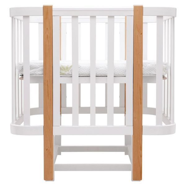 Ліжко Babyroom Місяць LU-2 маятник білий / натуральний 681892 фото