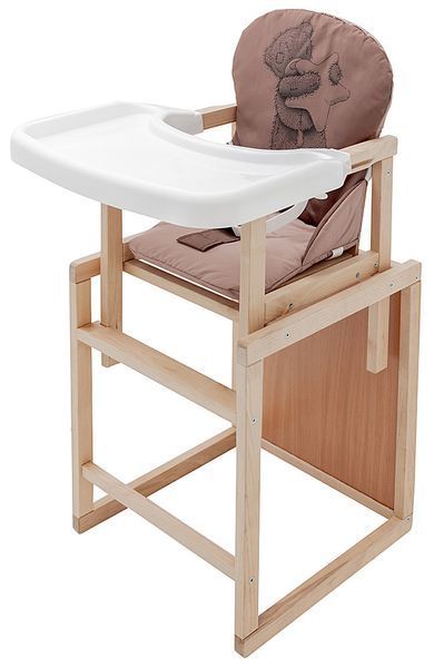 Стульчик-трансформер Babyroom Винни-230 eko шоколад / капучино (мишка и звезда) 680568 фото