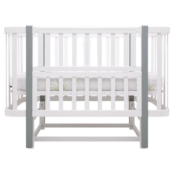 Ліжко Babyroom Місяць LU-2 маятник білий / сірий 681893 фото
