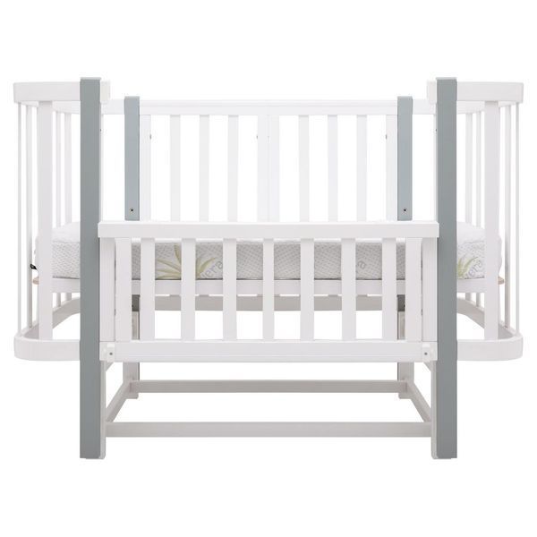Ліжко Babyroom Місяць LU-2 маятник білий / сірий 681893 фото