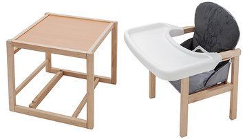 Стульчик-трансформер Babyroom Винни-230 eko графит / серый (мишка с сердцем) 680574 фото