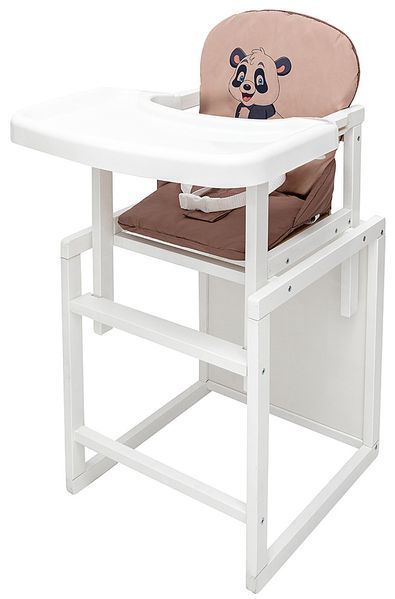 Стільчик-трансформер Babyroom Пеппі-240 білий капучино / шоколад (панда) 681005 фото