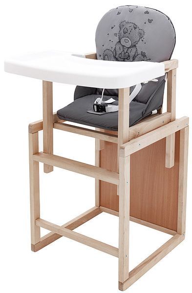 Стульчик-трансформер Babyroom Винни-230 eko серый / графит (мишка с сердцем) 626048 фото