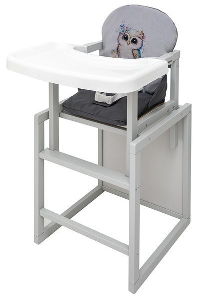 Стульчик-трансформер Babyroom Пеппи-250 серый серый / графит (сова) 680979 фото