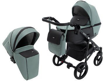 Коляска 2 в 1 Bair City Soft 29 нефрит / чёрный 680723 фото