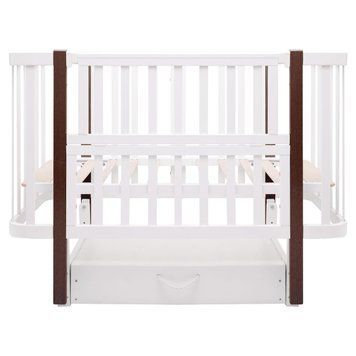 Ліжко Babyroom Місяць LU-3 маятник, шухляда білий / венге 681895 фото