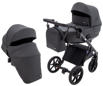 Коляска 2 в 1 Bair Kiwi Plus Soft BKP-219 графит 680904 фото