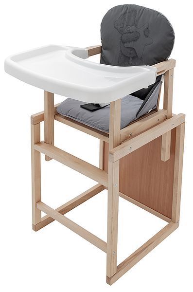 Стульчик-трансформер Babyroom Винни-230 eko графит / серый (мишка и звезда) 680573 фото