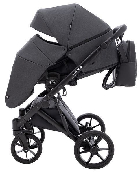 Коляска 2 в 1 Bair Kiwi Plus Soft BKP-219 графит 680904 фото