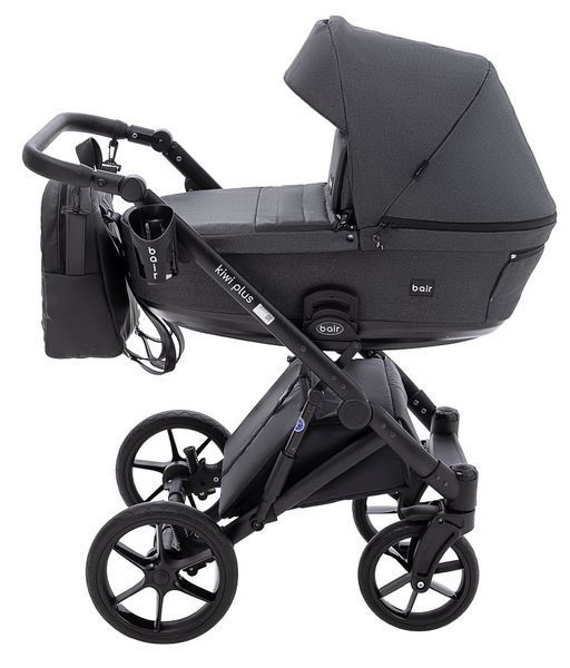 Коляска 2 в 1 Bair Kiwi Plus Soft BKP-219 графит 680904 фото