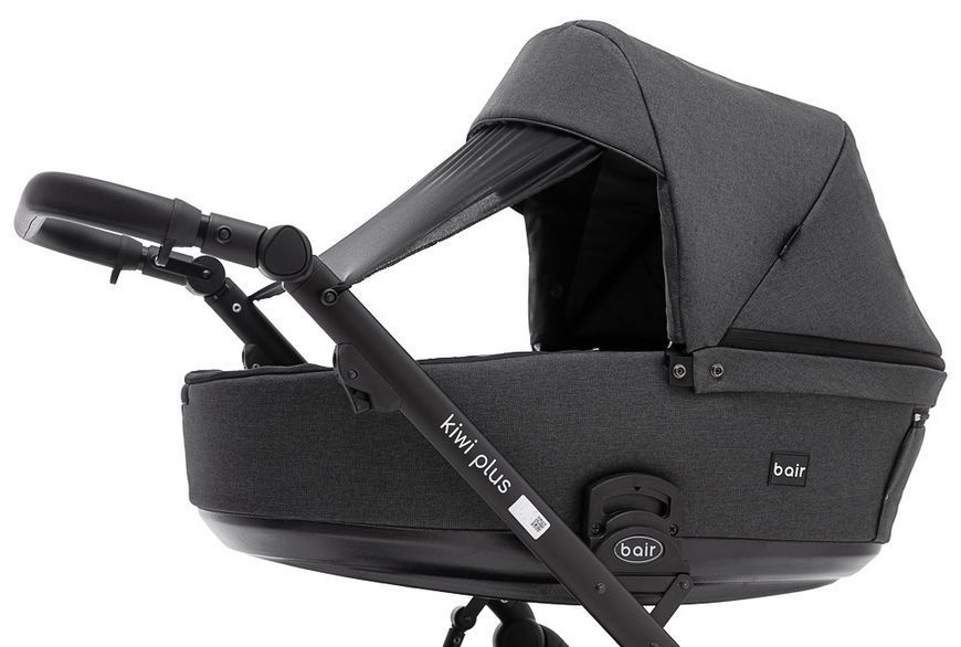 Коляска 2 в 1 Bair Kiwi Plus Soft BKP-219 графит 680904 фото