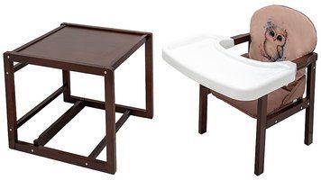 Стільчик-трансформер Babyroom Пеппі тонований капучино / шоколад (сова) 681110 фото