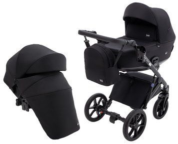 Коляска 2 в 1 Bair Kiwi Plus Soft BKP-452 черный 680905 фото