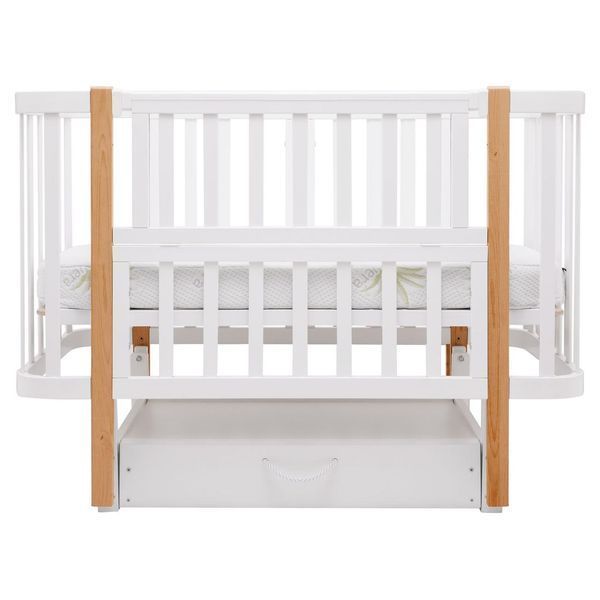 Кровать Babyroom Луна LU-3 маятник, ящик белый/натуральный 681897 фото
