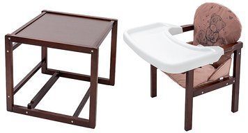 Стульчик-трансформер Babyroom Винни-220 тонированный шоколад / капучино (мишка с сердцем) 680564 фото