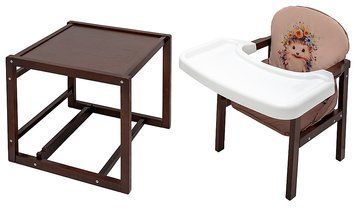 Стільчик-трансформер Babyroom Пеппі тонований капучино / шоколад (їжачок, квіти) 681106 фото