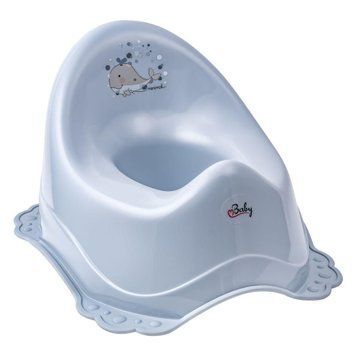 Горшок с антискользящим покрытием Maltex Minimal Chamber pot with anti slip rubber - Whale 7210_35 blue (голубой) 681150 фото