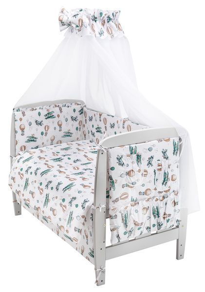 Детская постель Babyroom Gold RG-08 белый (самолеты, воздушные шары) 681904 фото