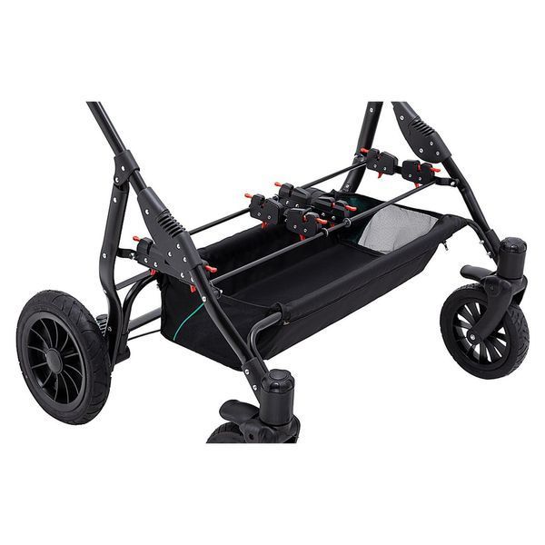 Коляска 2 в 1 для двойни Bair Sorento DUO BS-01 бирюзовый / графит 681661 фото