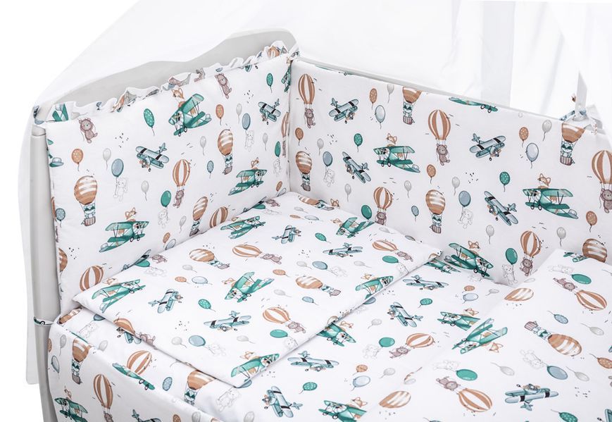 Детская постель Babyroom Gold RG-08 белый (самолеты, воздушные шары) 681904 фото