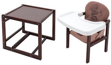 Стульчик-трансформер Babyroom Винни-220 тонированный шоколад / капучино (мишка и звезда) 680561 фото