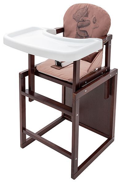 Стульчик-трансформер Babyroom Винни-220 тонированный шоколад / капучино (мишка и звезда) 680561 фото