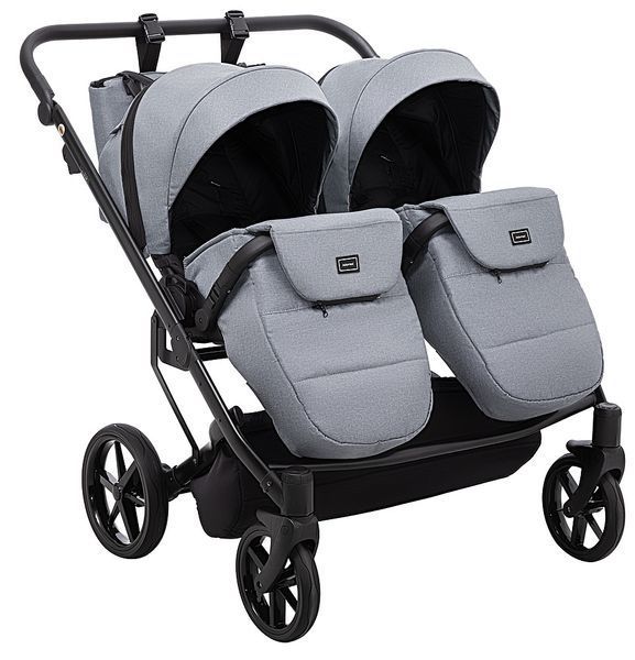Коляска 2 в 1 для двійні Adamex Leo Duo Tip TК-60 темно-сірий 681141 фото