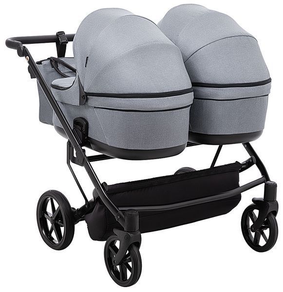 Коляска 2 в 1 для двійні Adamex Leo Duo Tip TК-60 темно-сірий 681141 фото