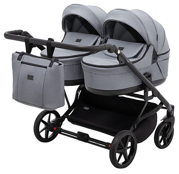 Коляска 2 в 1 для двійні Adamex Leo Duo Tip TК-60 темно-сірий 681141 фото