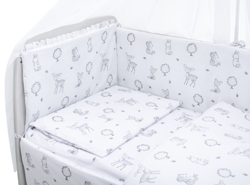 Дитяча постіль Babyroom Gold RG-08 білий (лисичка, ведмедик, зайчик, олень) 681901 фото
