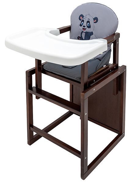 Стульчик-трансформер Babyroom Пеппи тонированный серый / графит (панда) 681114 фото