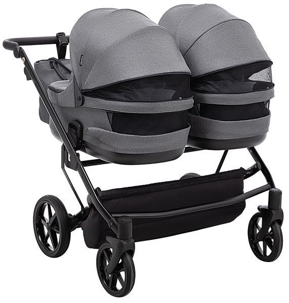 Коляска 2 в 1 для двійні Adamex Leo Duo Tip TК-57 графіт 681140 фото