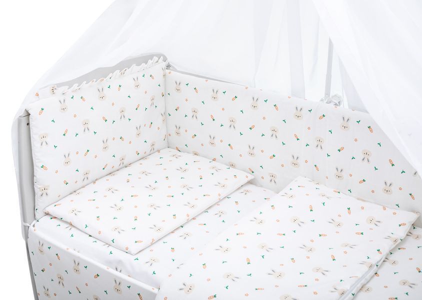 Дитяча постіль Babyroom Gold RG-08 білий (кролики з морквою) 681899 фото