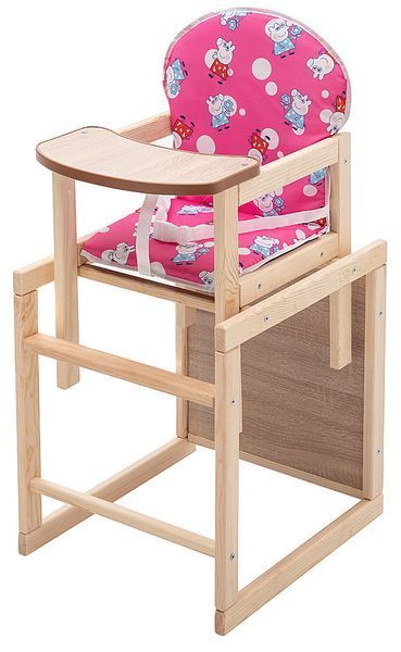 Стульчик-трансформер Наталка Зайчик-01 эконом розовый (peppa pig) 681046 фото
