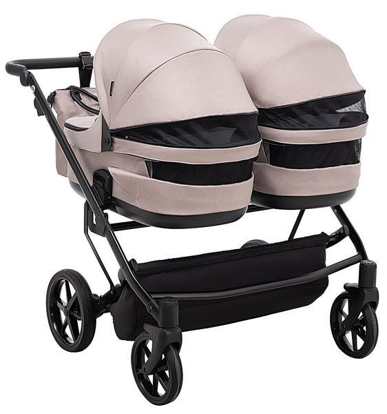 Коляска 2 в 1 для двійні Adamex Leo Duo Tip TK-72 капучино 681142 фото