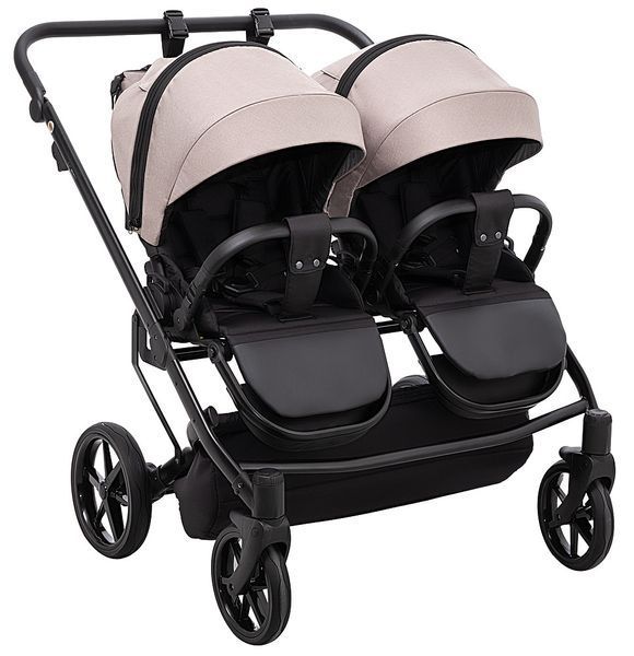 Коляска 2 в 1 для двійні Adamex Leo Duo Tip TK-72 капучино 681142 фото